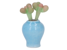 Mali mini Planta Artificial de Suculenta em Argila para Decoração de Casinha de Bonecas