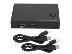 Aimos Am-km201 Switcher Splitter Extender Kvm Hdmi 2-em-1 4k 30hz
