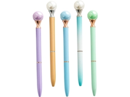 Conjunto De 5 Canetas Esferográficas Mikikit Com Design Ergonômico,