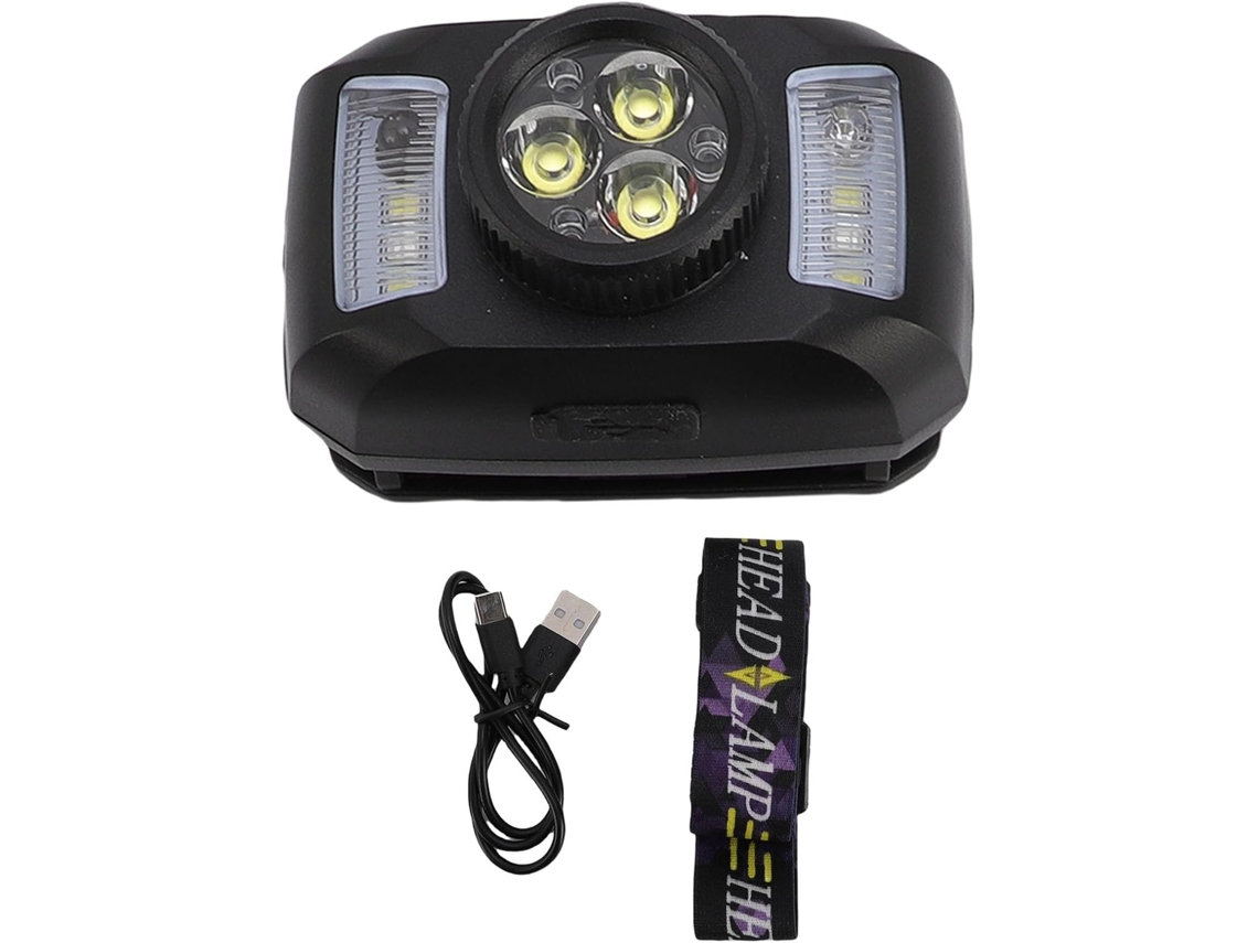Lanterna De Cabeça Led Cob Recarregável Ultrabrilhante Com Sensor