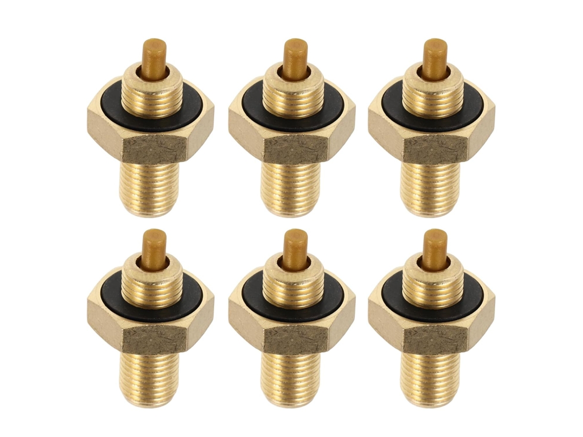 Adaptador De Válvula De Pneu De Grande Diâmetro, Conjunto De 6 Peças, Hexagonal De Cobre.