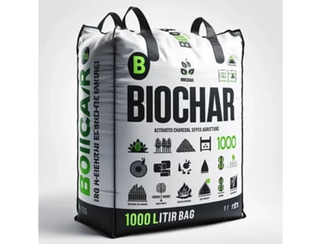 Biochar Carbon Actiforce | Saco Grande 500 Litros | Vetonek