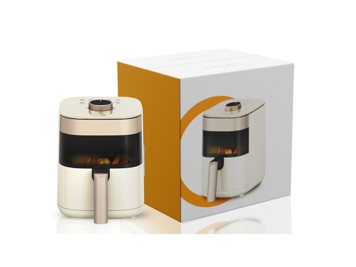 Fritadeira De Ar Laxiscreed 4,5l De Grande Capacidade Sem Fumo, Multifuncional E Visível Para Casa