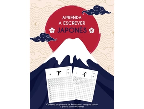 Livro Aprenda a escrever japonês Caderno de prática de Katakana um guia passo a passo para iniciantes de Kouzou Paper Press (Inglês)