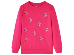 Sweatshirt Para Criança Rosa-brilhante 128