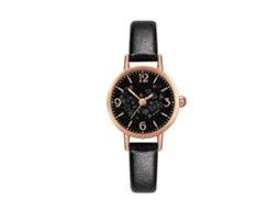 Reloj Unisex De Moda De Dial Redondo Con Display Analógico De Cuarzo (negro)