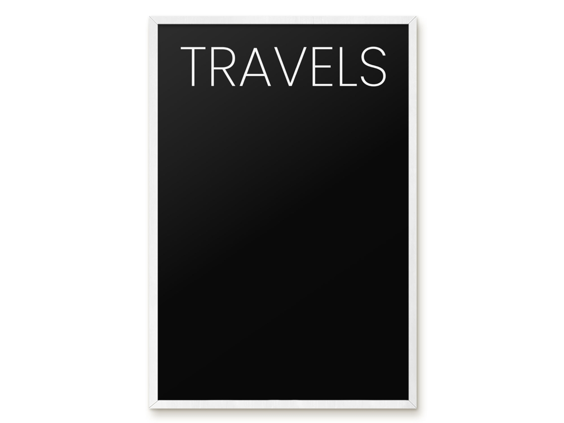 Quadro magnético de parede para viagens, ideal para o quarto, Espelharte (40x60 cm)