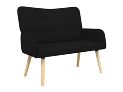 Sofá para 2 Pessoas Preto 115 X 61 X 87 Cm Tecido MAISON EXCLUSIVE