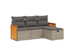 Garden Sofa Set, Garden Sofa Sets Vidaxl Cinzeto Rattan / Vime (n/a)