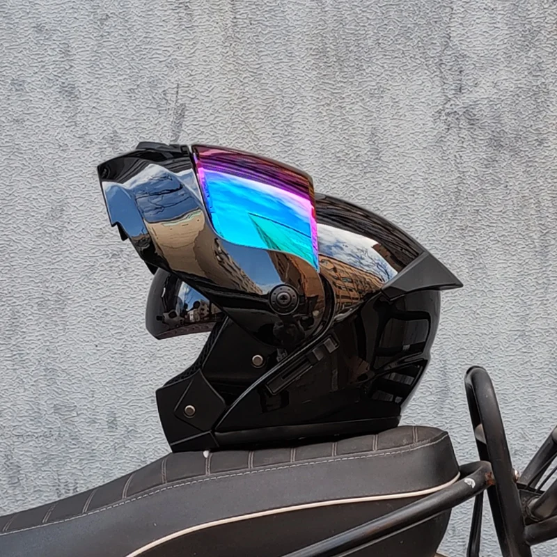 (s) Capacete Flip Para Motocicleta Com Certificação Dot Mais Recente E Viseira Integrada.