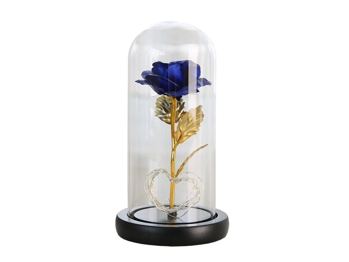 Rosa De Cristal Com Luzes E Flores Conservadas, Presentes Para Mulheres Amigas Esposa