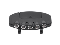 Luz de Chapéu Portátil com Clip 5 Leds para Outdoor