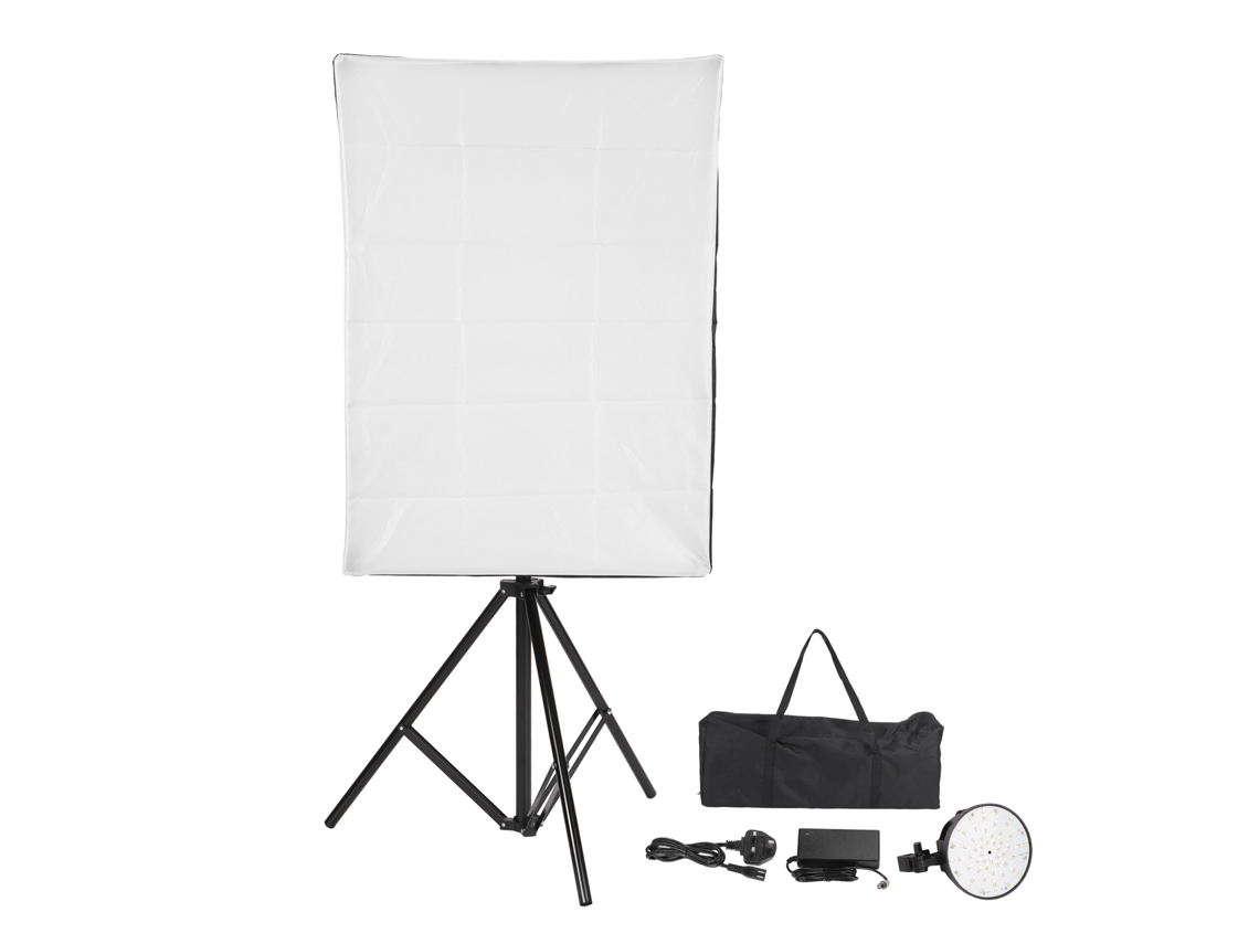 Kit de iluminação de vídeo LED EOOCOO com luz RGB regulável e tripé