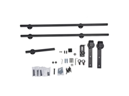 Kit Trilho Deslizante Para Celeiro Porta (Aço Carbono, Ferruge Prova, Estavel E Com Baixo Ruído)