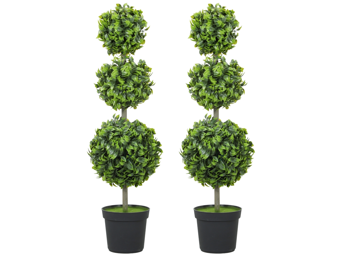 Vaso com Planta Artificial,folhas de Plástico,terra Flocada,verde BTFORUS