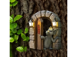 Estátua De Dragão De Resina Para Jardim Ornamentos Miniatura Decoração Exterior E Interior