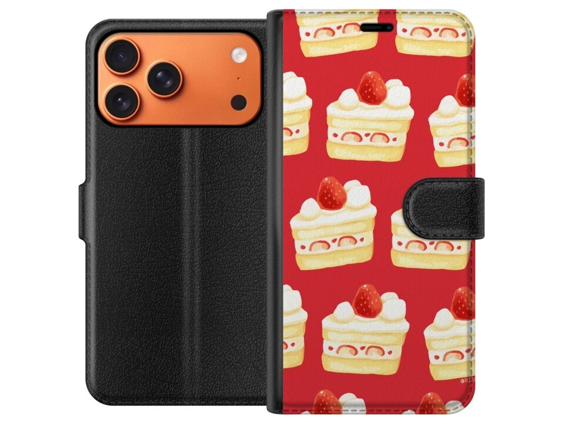 Capa Carteira Para Apple Iphone 17 Pro Max Com Estampa De Bolo
