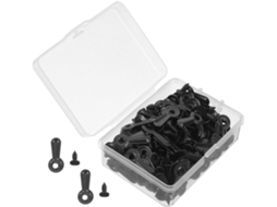 Mipcase Lote De 160 Clipes De Fixação Para Quadros Fotográficos Em Metal Preto Com Design De Arco - Anti