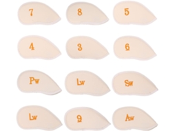 Capas Numeradas De Tecido Branco Para Tacos De Golfe