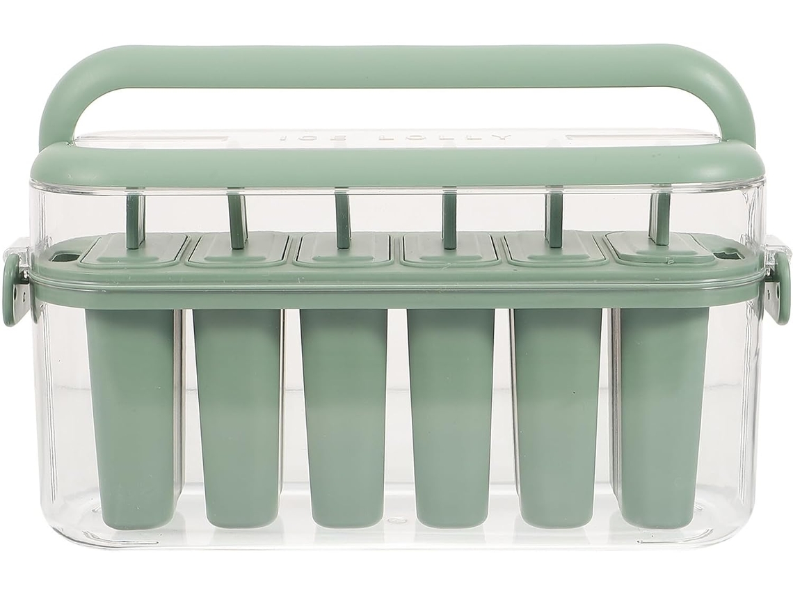 Forma De Sorvete Silicone Verde, 1 Peça, Reutilizável