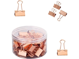 Conjunto de 48 clipes de papel médios Gzbaby, clipes duplos para mesa, escola, loja e casa, dourado rosa, 25 mm