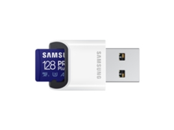 Cartão Micro Sdxc de 128 Gb Uhs-I U3 160Mo/S Full Hd e 4K Uhd com Leitor de Cartões Usb SAMSUNG Pro Plus