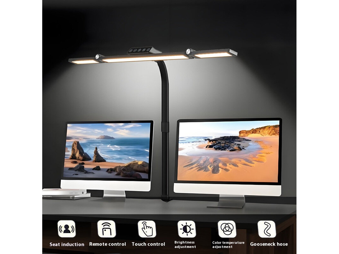 Candeeiro De Mesa Dobrável Led De 24 W Com Ficha Ue, Brilho E Temperatura De Cor Ajustáveis ​​com Pescoço De Ganso Flexível, Braçadeira Giratória 360
