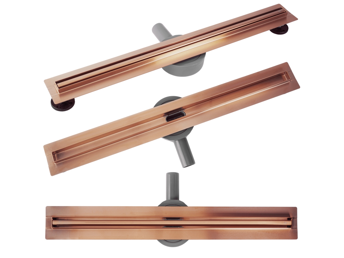 Dreno Linear Rea Neox Slim Pro 600 Brush Copper