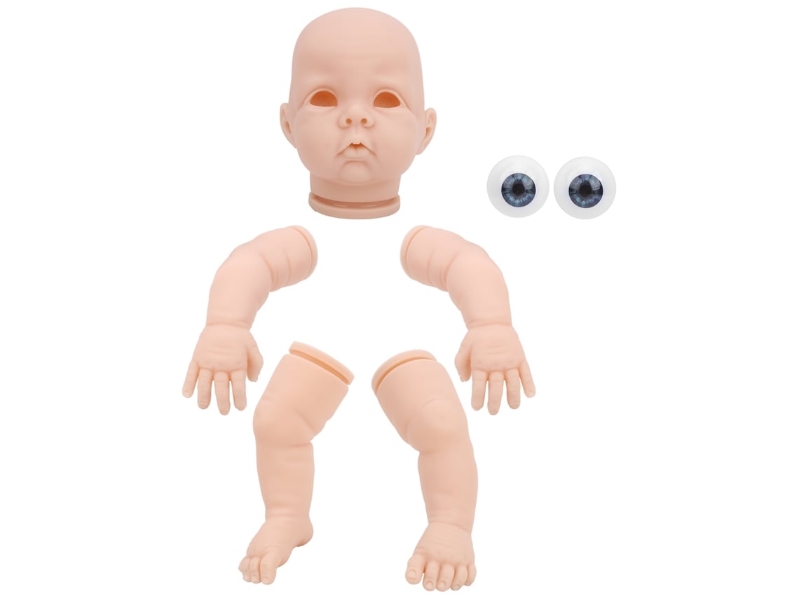 Ats kits de Bonecas Reborn Sem Pintura de 53,34 Centímetros, Peças Diy para Modelos de Bebê Reborn, Brinquedo