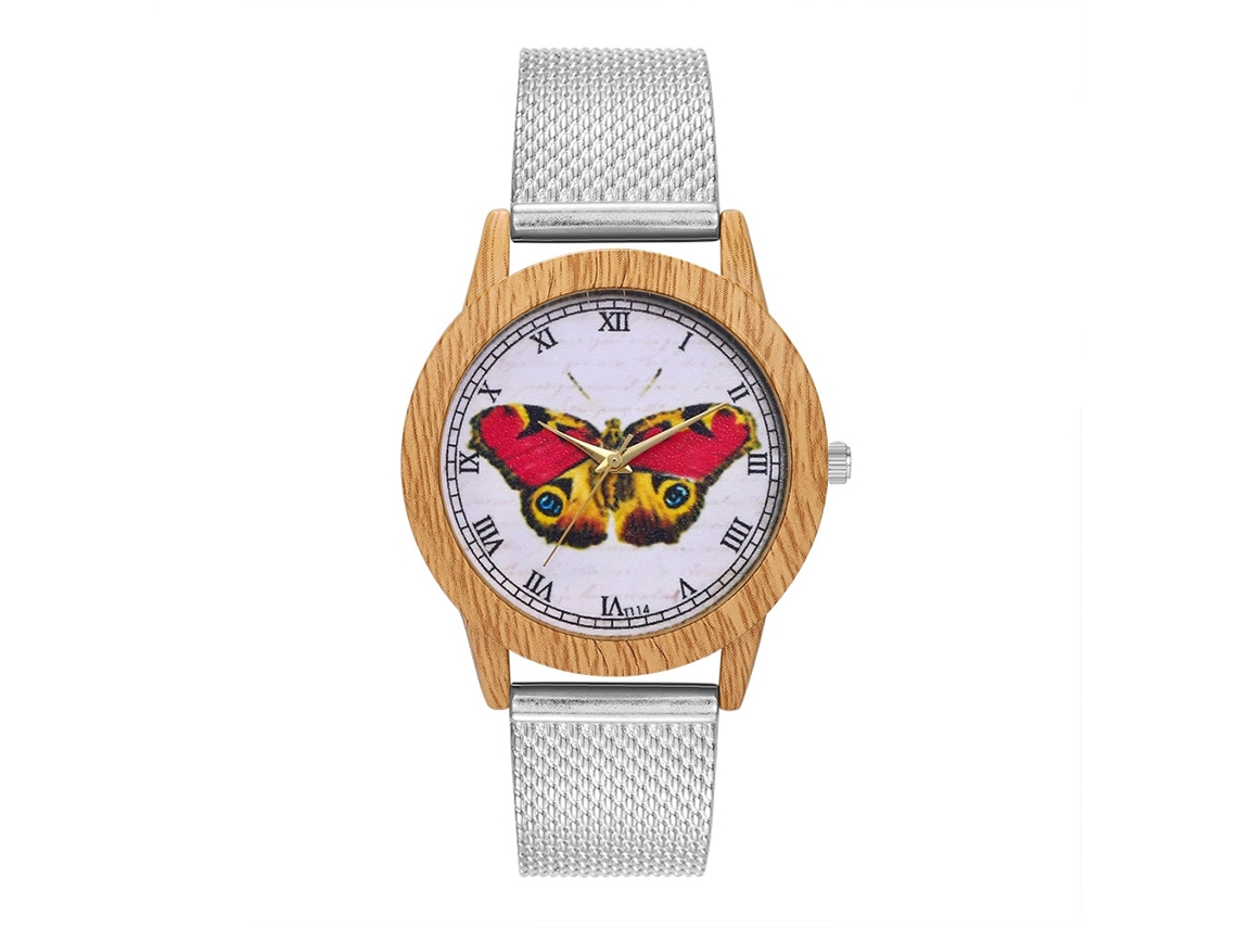 Reloj De Cuarzo Con Correa De Silicona Unisex Moda Dial Redondo Pulsera Plateado