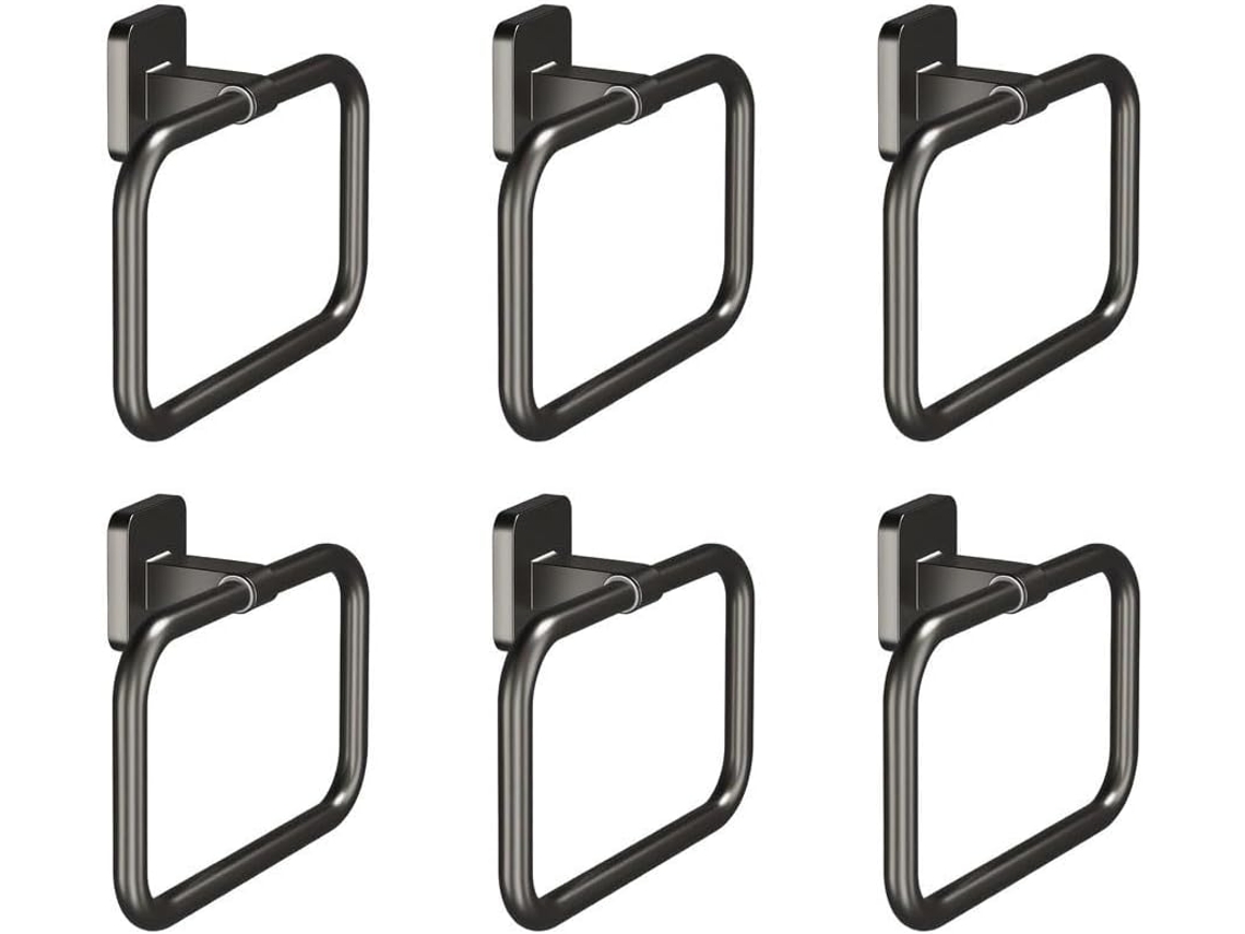 Conjunto De 6 Porta-toalhas Quadrados Modernos Com Design
