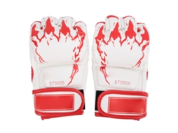 Laxiscreed Luvas De Boxe Sem Dedos Em Pu De Couro Para Treino E Competição