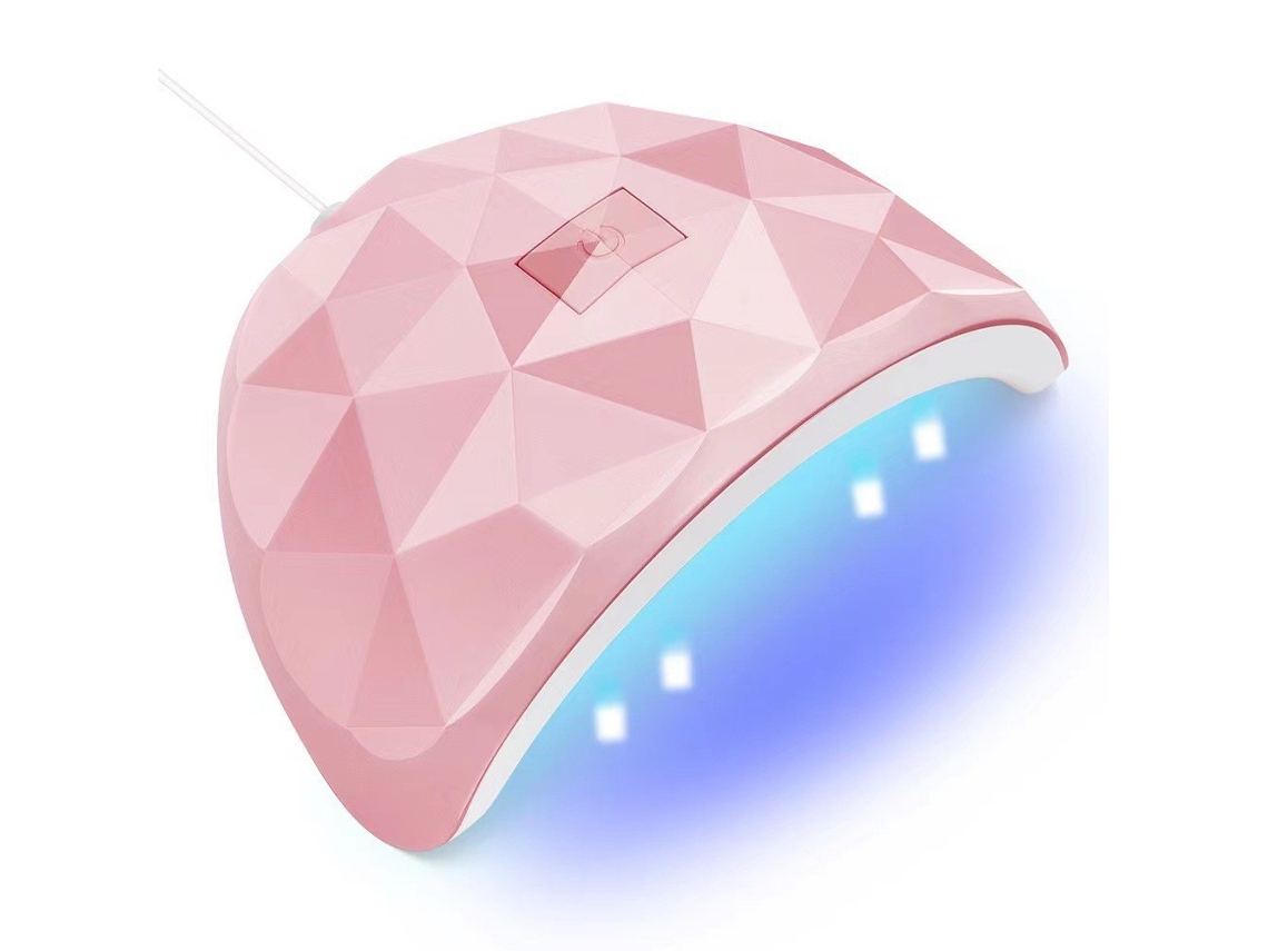 Secador De Unhas Com 18 Lâmpadas Uv/led, Secador De Gel Usb Rosa