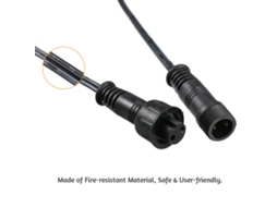 Rebe-cabo De Extensão Tomshine 5 Pacotes 1m/3.3pés Conectores De 2 Pinos Macho/fêmea Ip67 Resistente À Água Para Luzes De Terraço