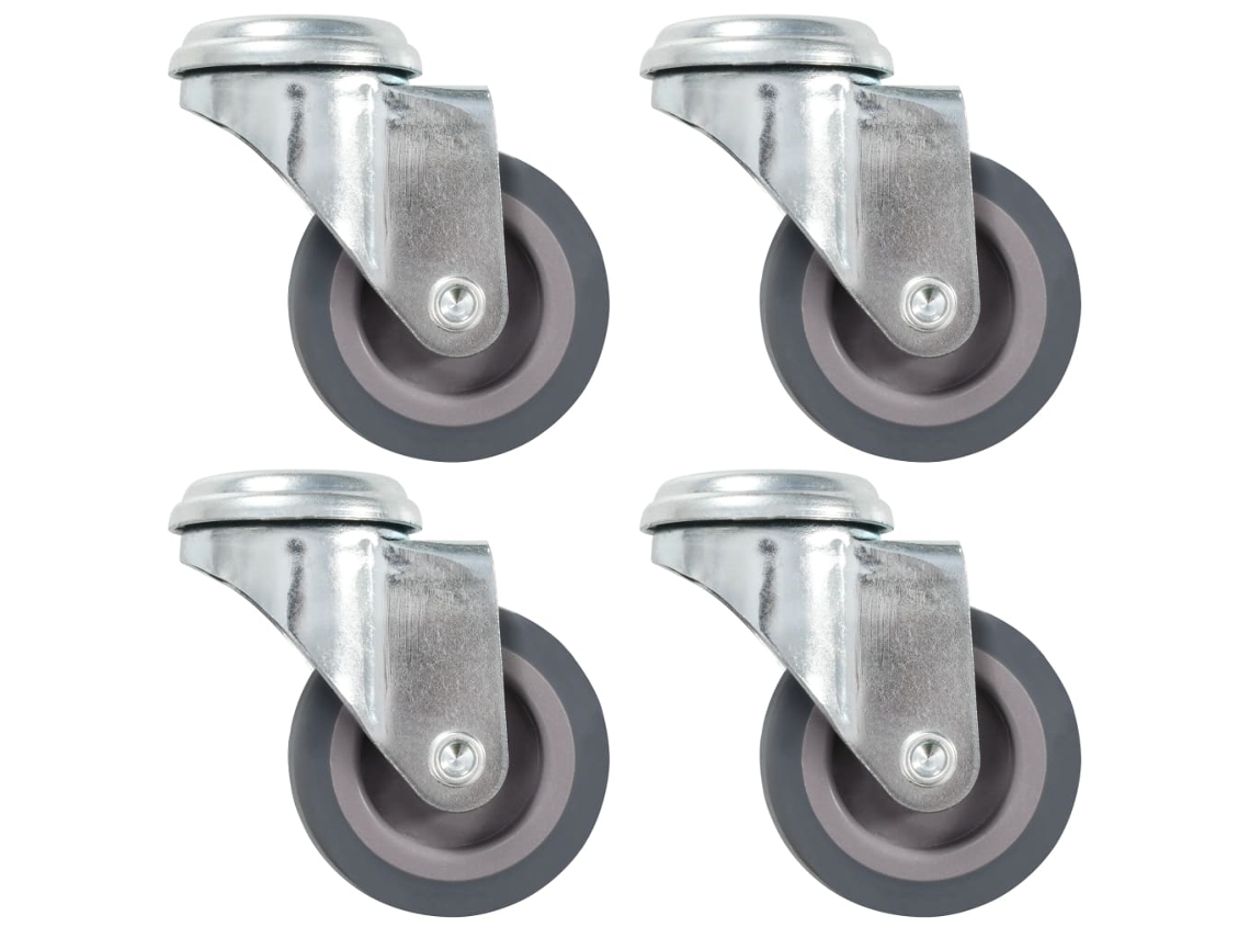Vidaxl Rodas Giratórias Com Furo 4 Pcs 50 Mm