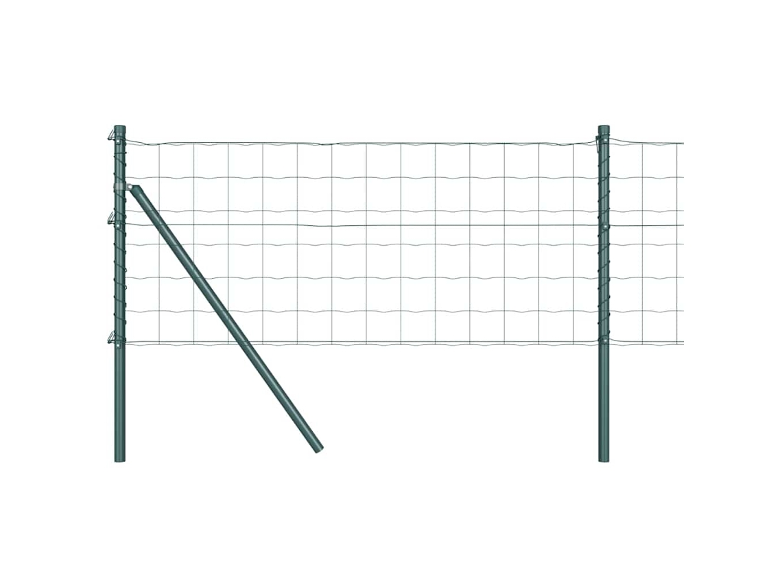Cerca Com Poste Verde 0,4 X 10 M Aço E Pvc