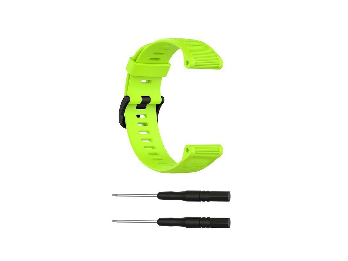 Bracelete Garmin Forerunner 935 Listras Silicone Verde Claro XIAOMOYU