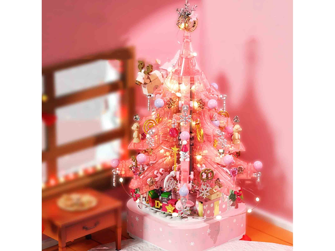 Enfeite de Natal Huayan Tea Language Music Rotating Box Assembly Toy