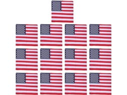 Faixas de cabelo com a bandeira americana, fáceis de guardar, faixas de poliéster resistentes, pacote com 13 unidades, coloridas.