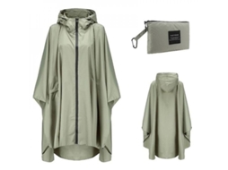 2026 impermeável Portátil para Adultos, Poncho Reutilizável com Capuz e Mangas Leve Impermeável Rum Verde