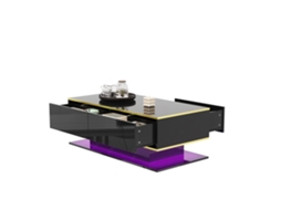 Mesa Centro 100cm com Led 3 Gavetas Dourado Porta Usb