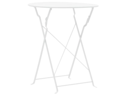 3 Pcs Conjunto Bistrô em Aço Branco MAISON EXCLUSIVE