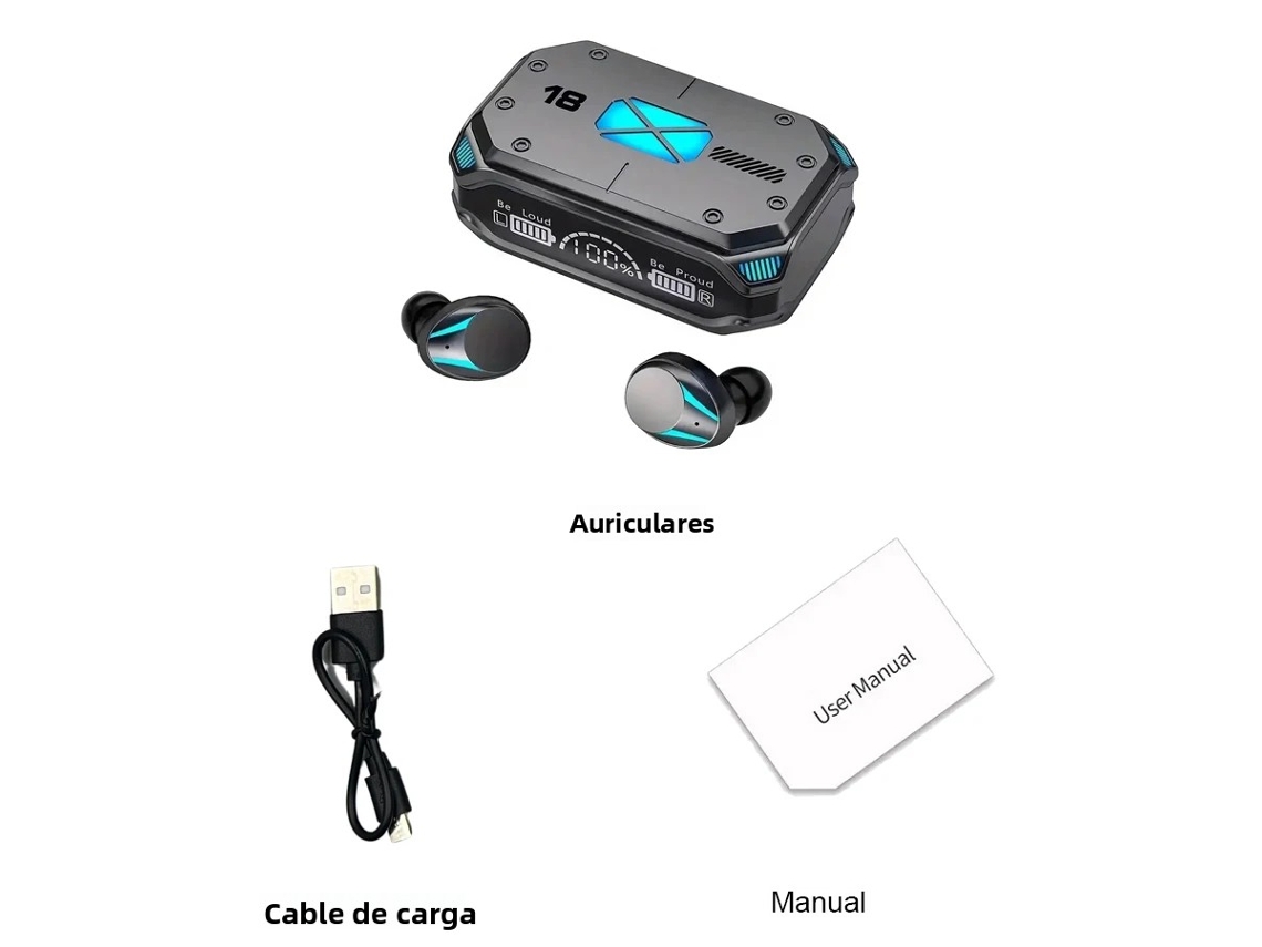 Fone de Ouvido Estéreo Bluetooth M41 com Tela Sensível MDUG
