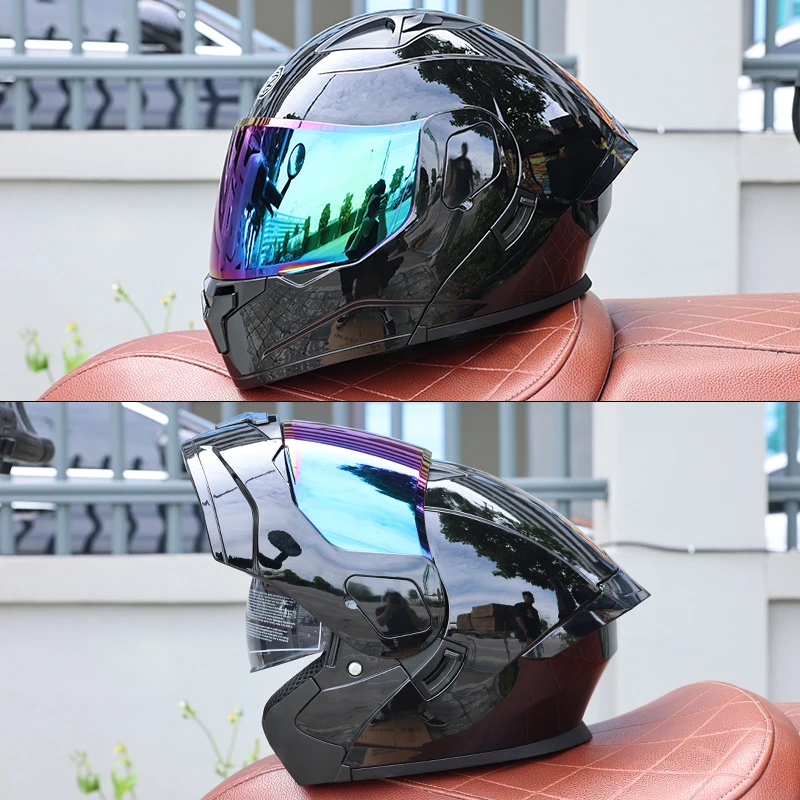 Capacete Modular Para Motocicleta (xl) Dot Abs Com Viseiras Duplas Articuladas