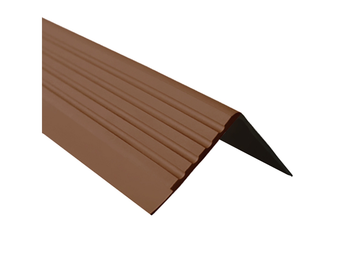 Perfil De Borda De Escada Quest Pvc 40x60 Mm, Castanho, 150 Cm