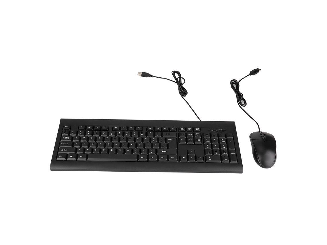 Conjunto de Mouse e Teclado com fio, escritório, iluminação para jogos, interface USB LAXISCREED