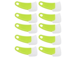 10 Peças Espátula De Silicone Flexível Gancho Buraco Design Pp Alça Cozinha Espátula De Silicone Para Bolo Macarrão Cozimento Cozinhar Verde