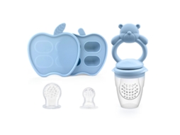 Alimentador Frutas Bebé EIFSON 6+ Meses com Molde Gelo Apenas Urso Alivio Gengivas (azul)