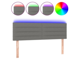 Led Headboard, Led Headboards Vidaxl Cinzeto Tecido (144 X 5 X 78/88 Cm)