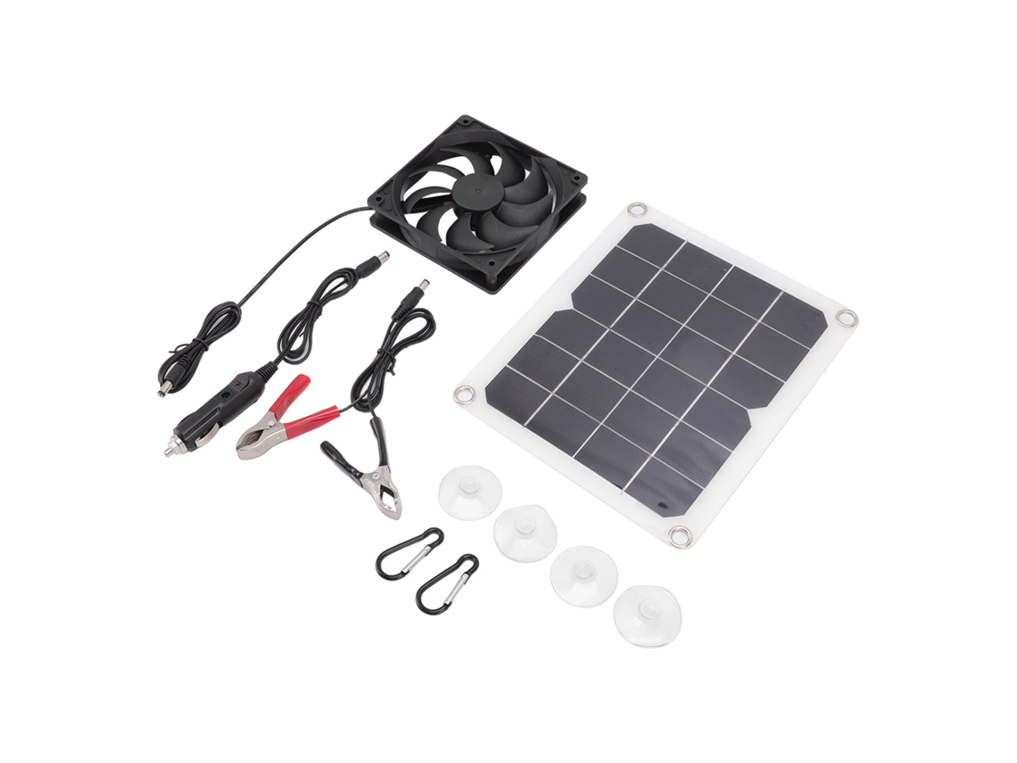 Kit Ventilador Solar 10w 6v para Estufas e Residências